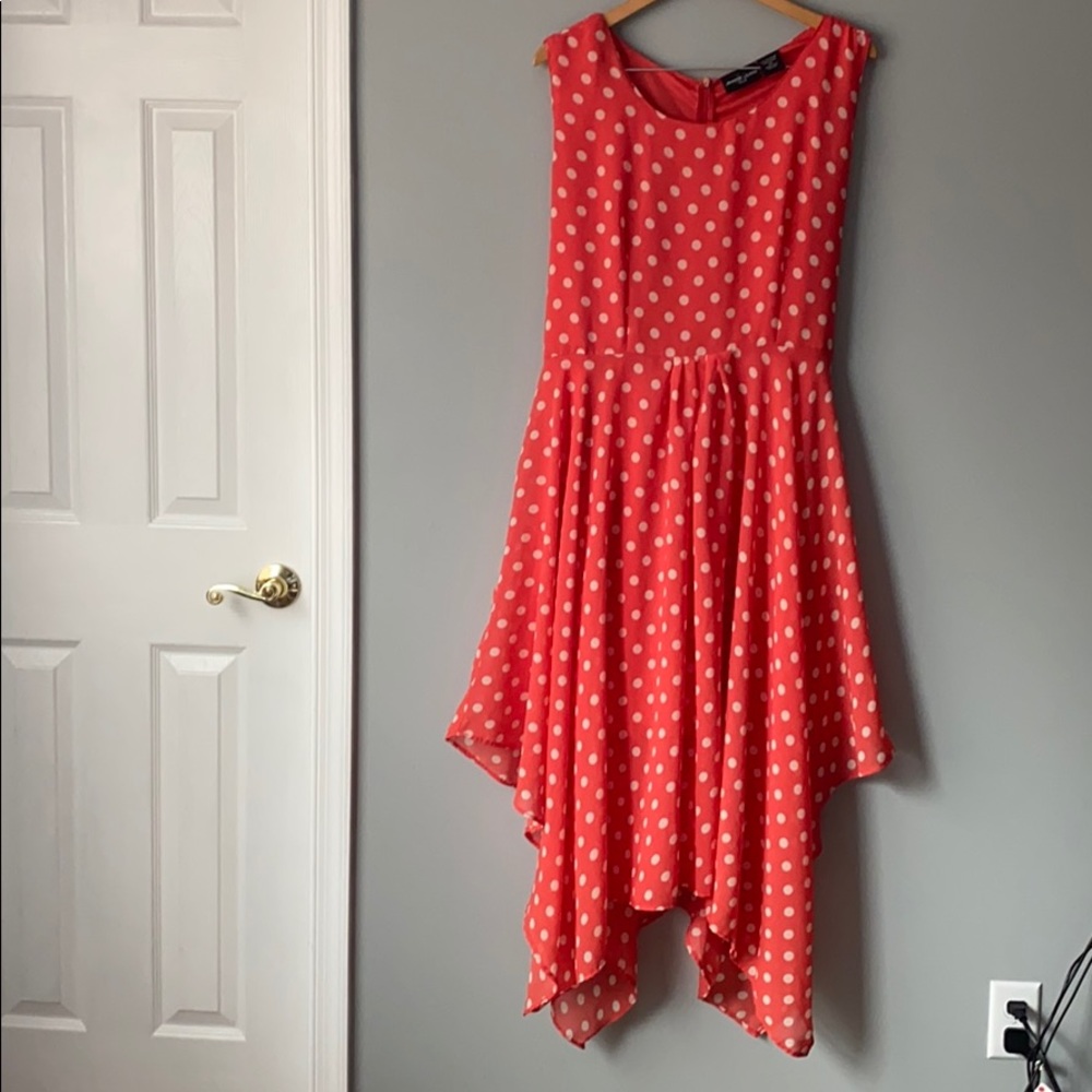 Retro Polka Dot Jennifer Lauren Plus Midi Dress 2X